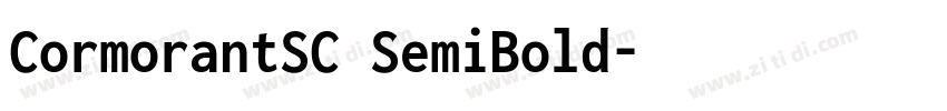 CormorantSC SemiBold字体转换